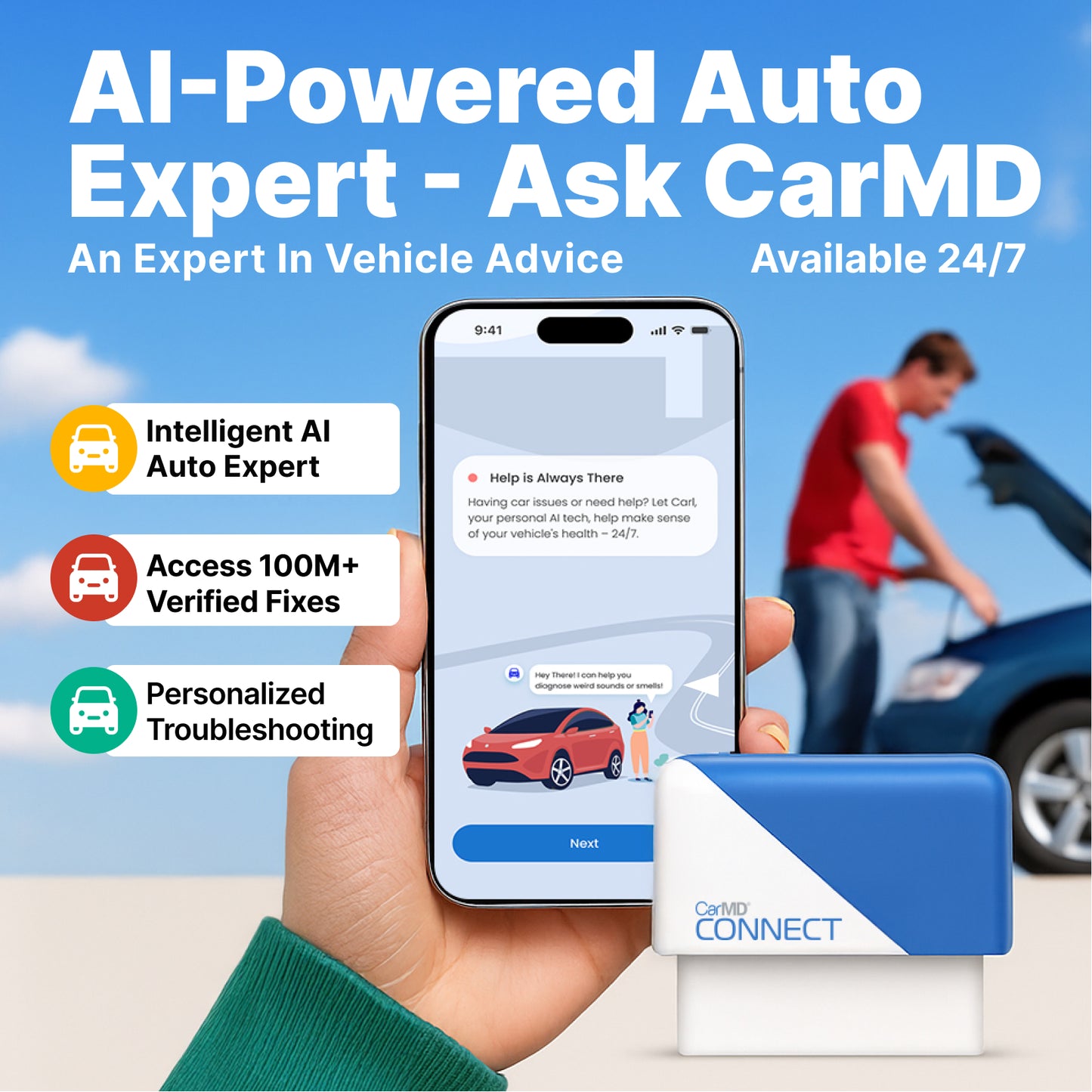 CarMD Connect All-in-One Location Sharing and Vehicle Health Monitoring