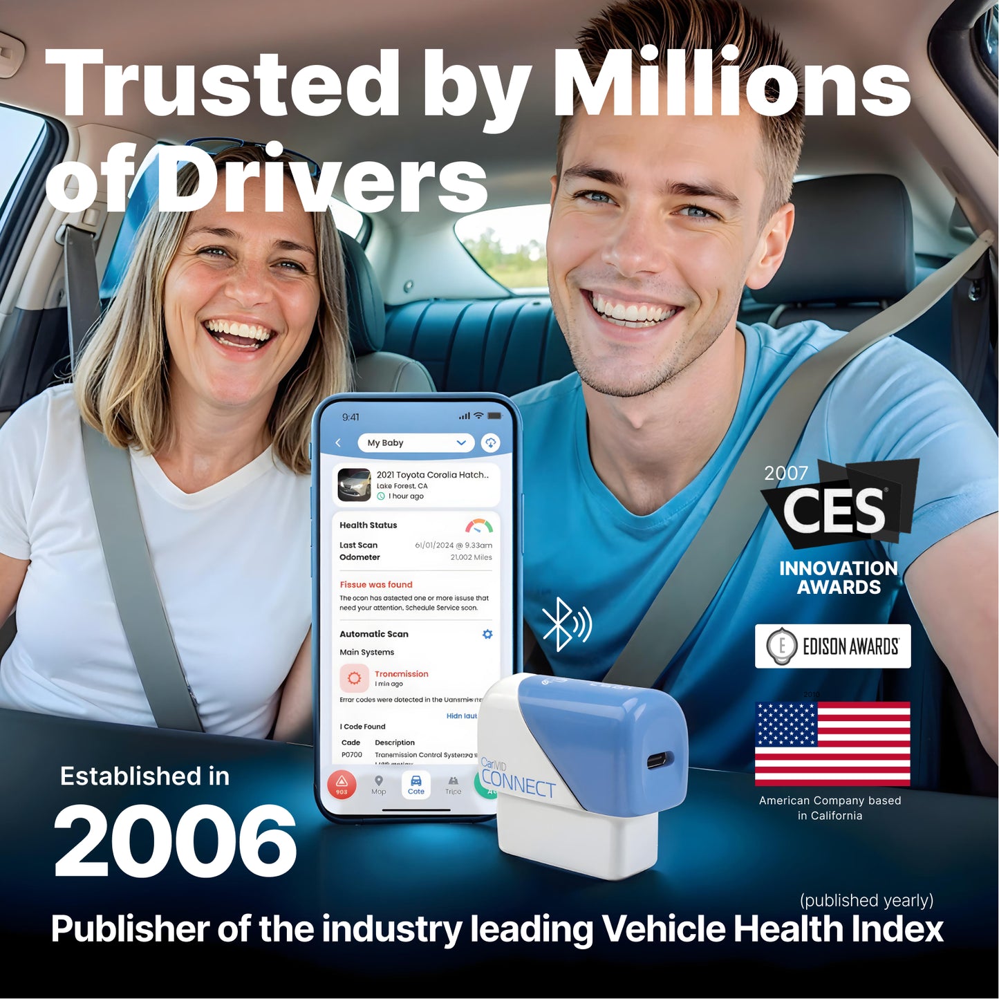 CarMD Connect All-in-One Location Sharing and Vehicle Health Monitoring