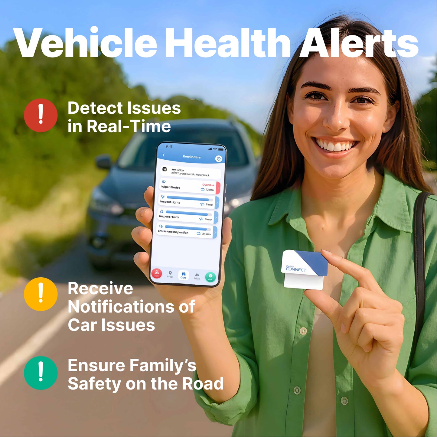 CarMD Connect All-in-One Location Sharing and Vehicle Health Monitoring