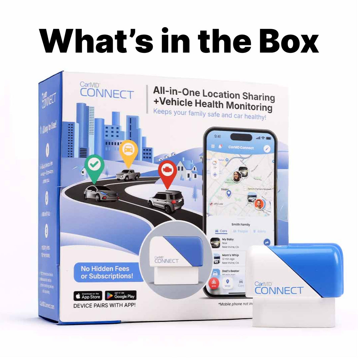 Car Doc Connect CarMD Connect All-in-One Location Sharing and Vehicle Health Monitorin