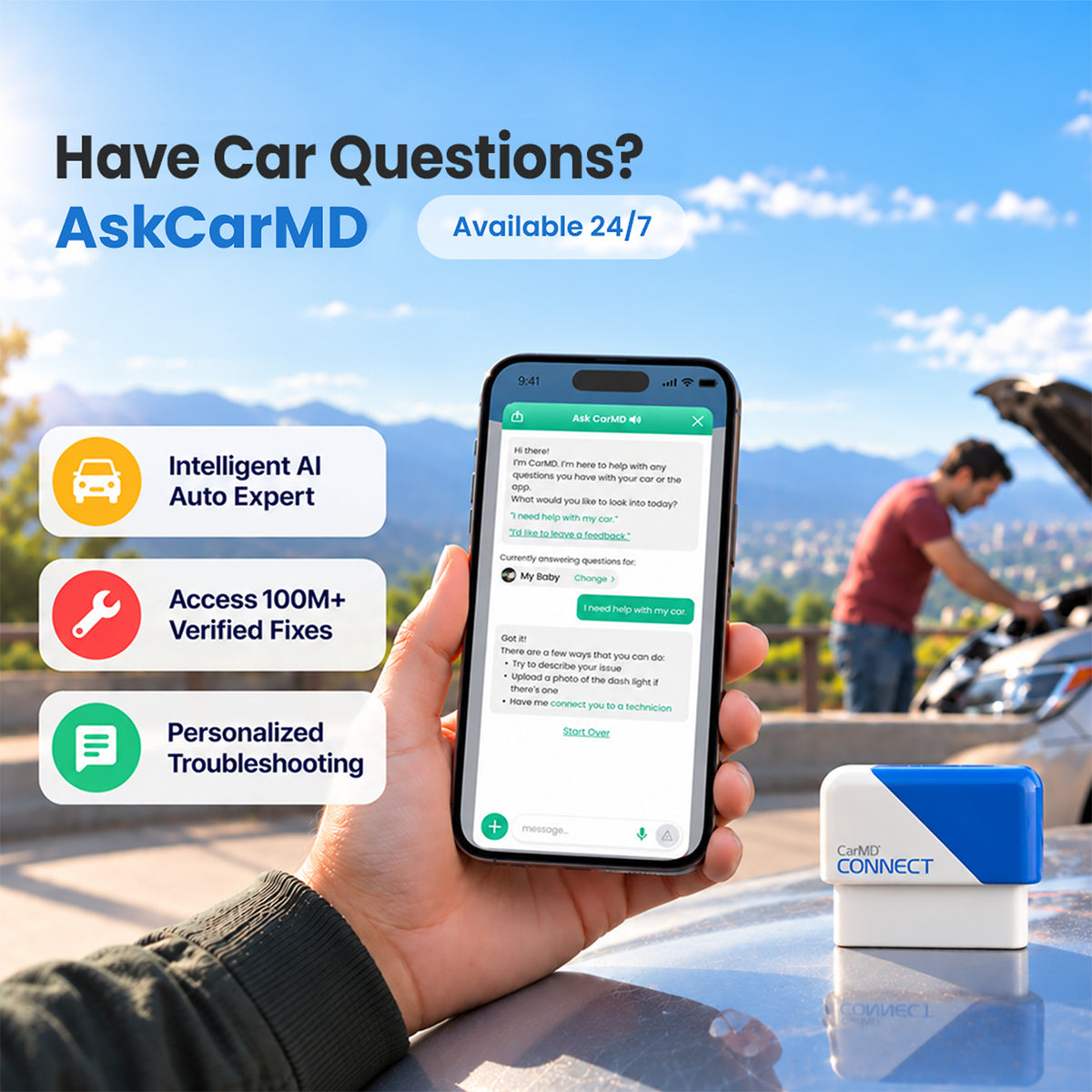 CarMD® Connect Device and Companion App
